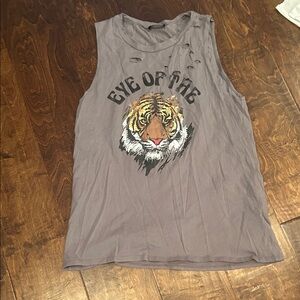 Gray Graphic Tank Top